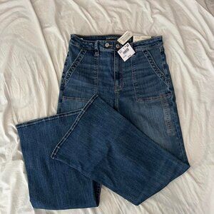 NWT super high rise flare jeans